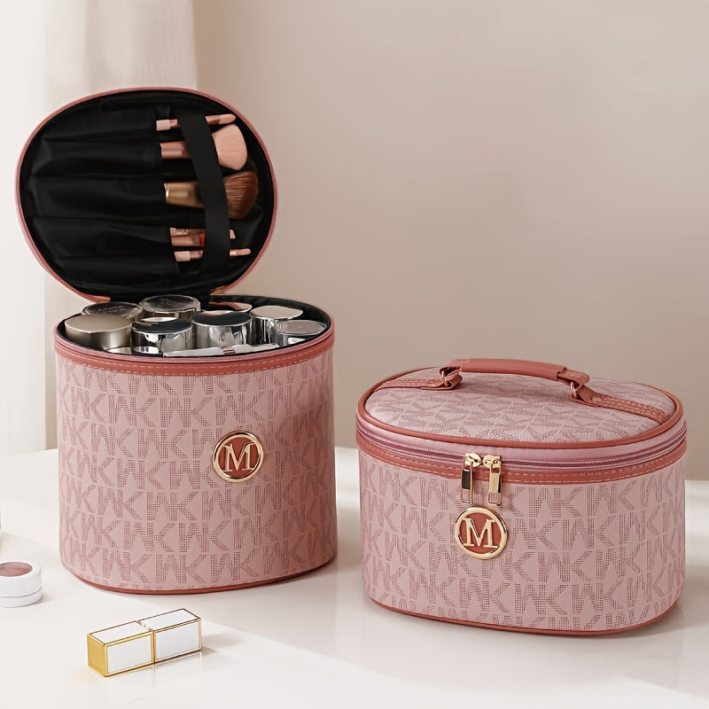 Makeup bags & Storage
Luxury Waterproof Makeup Organizer - Large Capacity, Multi-Functional Travel Cosmetic Bag With Portable Cylinder Design For Women