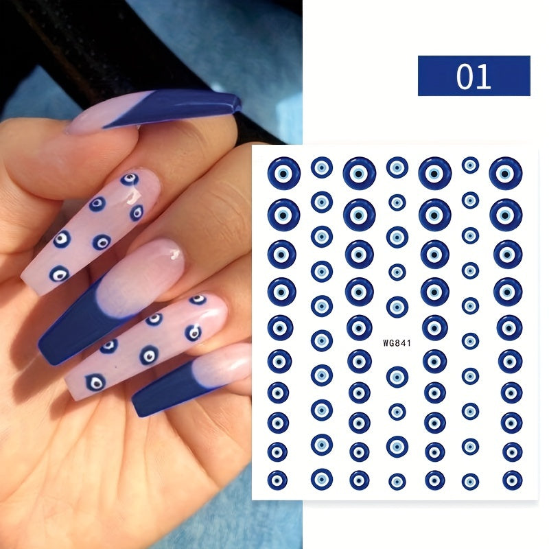 Nails
3D Evil Eye Nail Art Stickers - Self-Adhesive Witch Nail Decals for Manicure Designs - Perfect Gift for Women and Girls