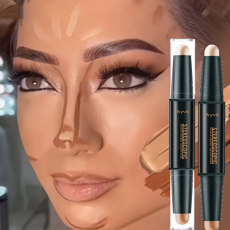 Makeup Contouring Stick With Double-headed, Dual-purpose Concealer Highlighter For Three-dimensional Nose Bridge Shadow V Face High Nose Bridge Face Makep