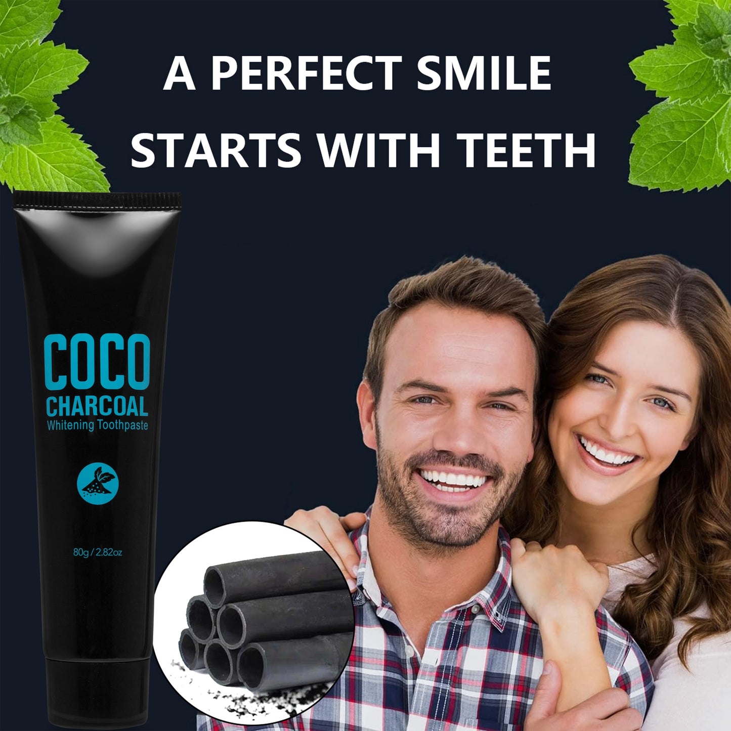 Oral Care
1pc Natural Activated Charcoal Toothpaste For Teeth Cleaning Whitening, Fresh Breath Teeth Whitening Toothpaste, Deeply Cleaning Teeth Whitener At Home Travel