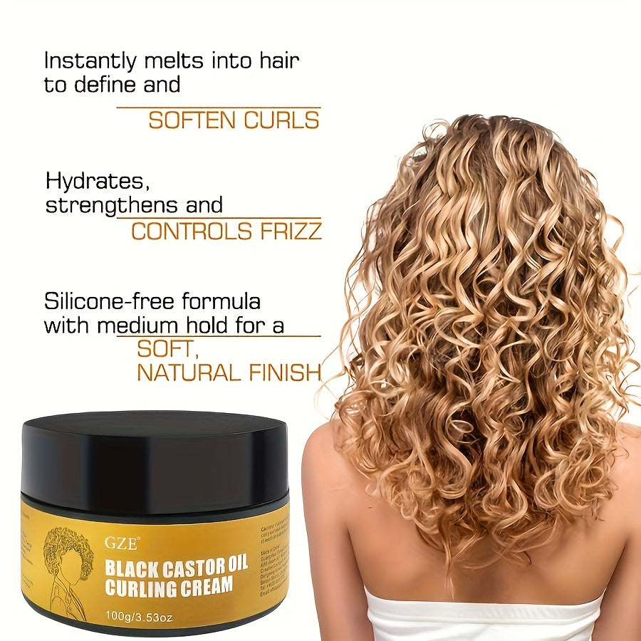 Hair Care
100g Black Castor Oil Curling Cream, Natural Curl Defining Cream, To Define All Natural Curl Types & Hair Textures