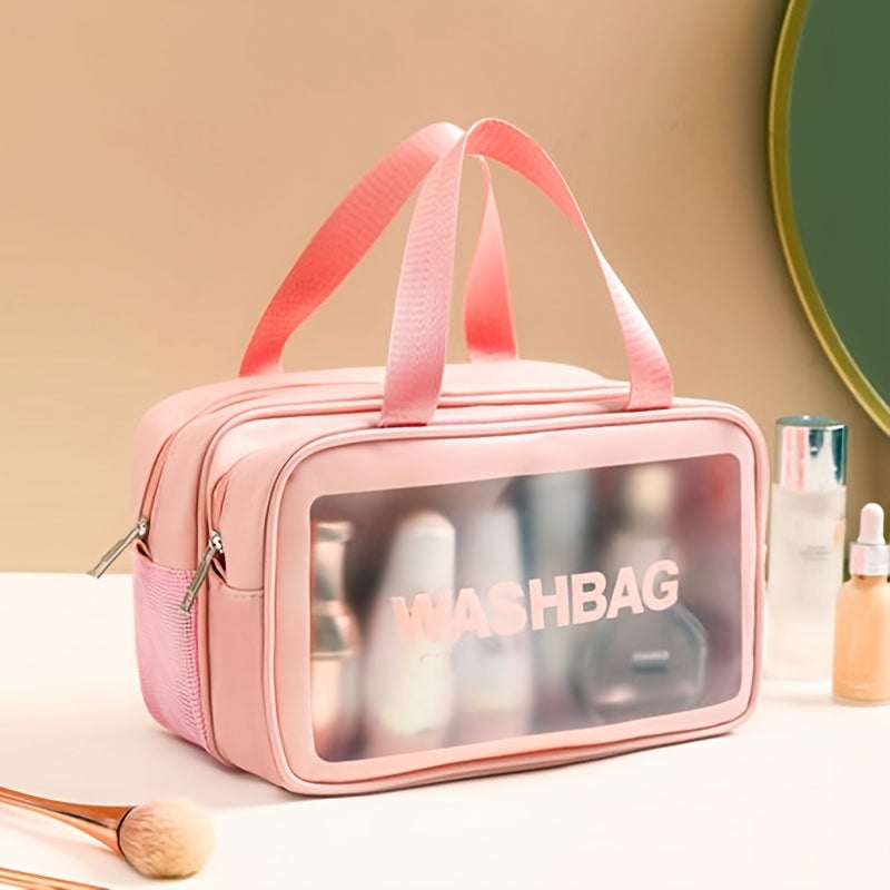 Makeup bags & Storage
Large Capacity Waterproof Makeup Bag with Double-Layer Finishing Storage and Zipper Handle for Travel and Skin Care Products