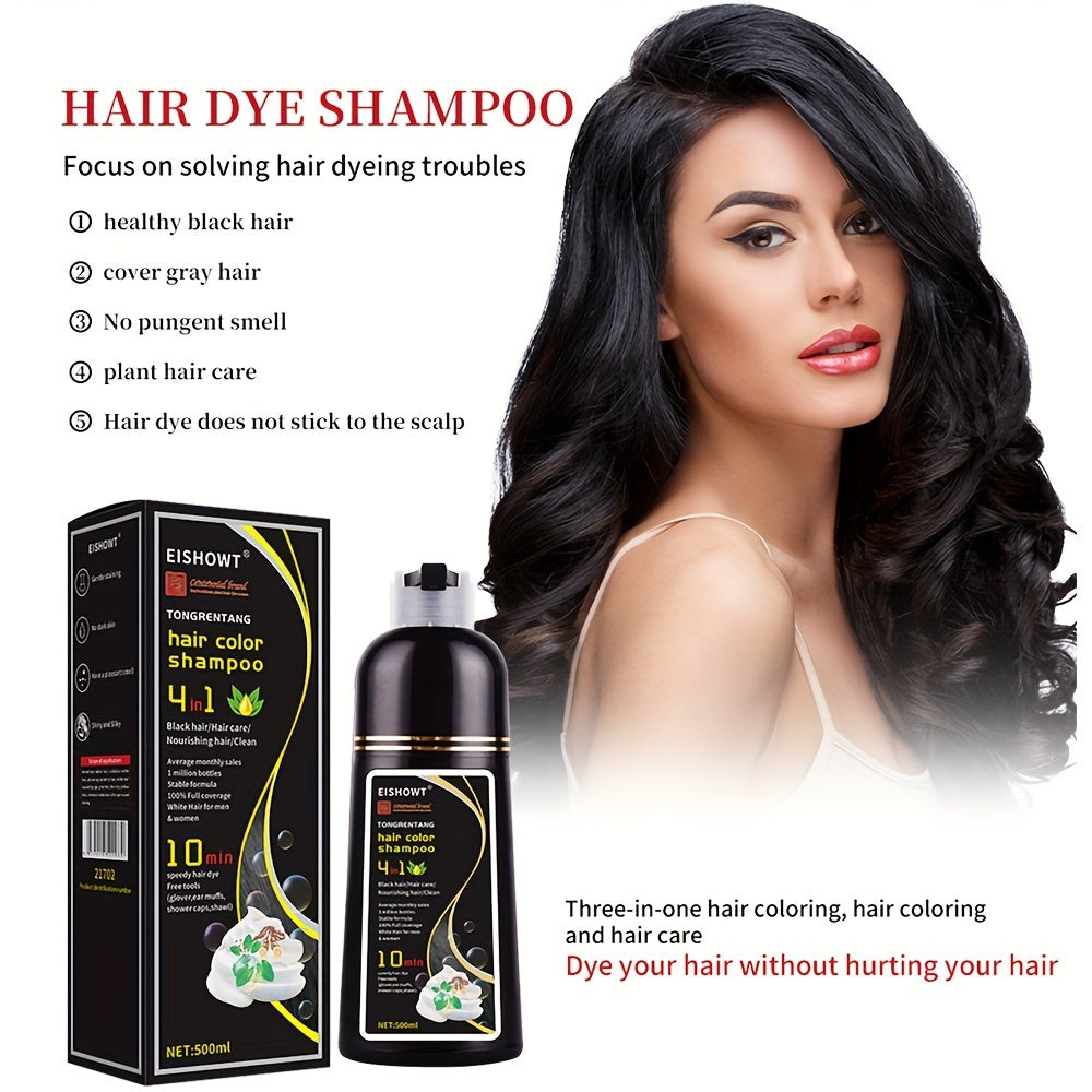 Hair Care
500ml Hair Color Sahmpoo, 10-Minute Fast Application, All In One Natural Plant Hair Color Cream