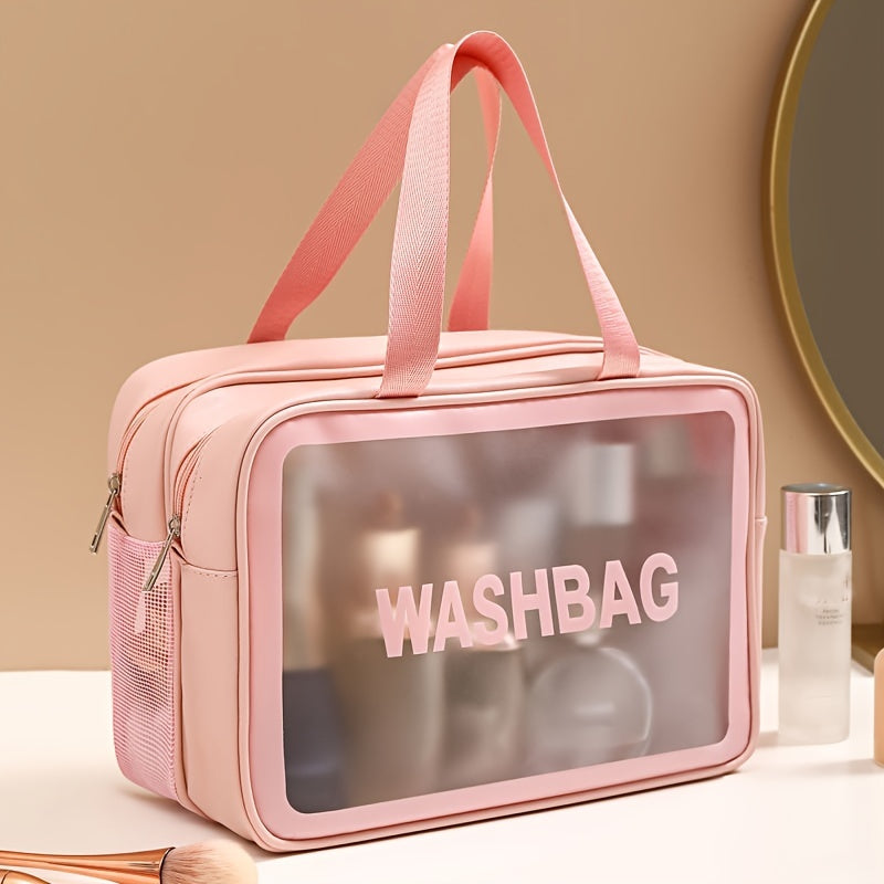 Makeup bags & Storage
Large Capacity Waterproof Makeup Bag with Double-Layer Finishing Storage and Zipper Handle for Travel and Skin Care Products