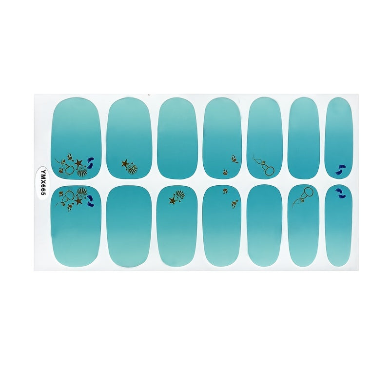 Nails
16 Sheets Nail Polish Strips Leopard Print Marbled Mermaid Patterns Self-Adhesive Stick On Nail Stickers Full Nail Wraps For Women Nails Art Gel Nail Strips With Nail File