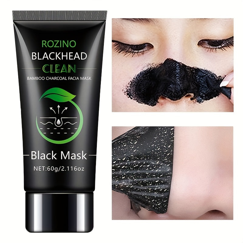 Facial care
ROZINIAO 1pc Blackhead Remover Facial Mask, 60g/2.11oz, Bamboo Charcoal Deep Cleansing, Pore Tightening, Hydrating Care, Gentle Natural Formula With Citronella & Peppermint Oil