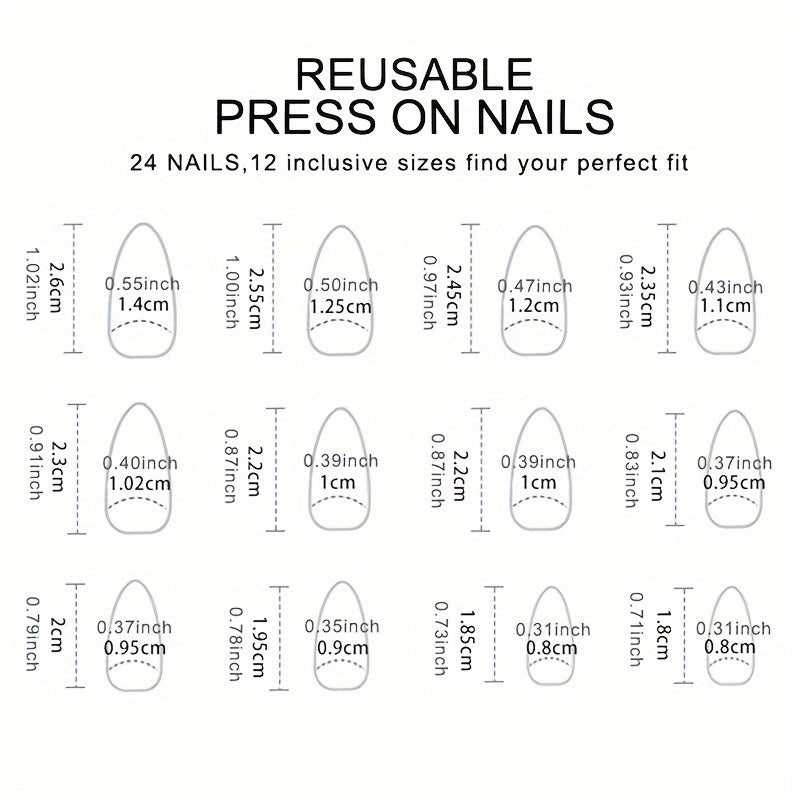 Nails
24pcs Autumn And Winter Almond Shaped Fake Nails Brown Nail Patch With Glitter Design Matter Full Cover Acrylic Nails For Daily Wear (1 Nail File + 1 Jelly Gel Included)