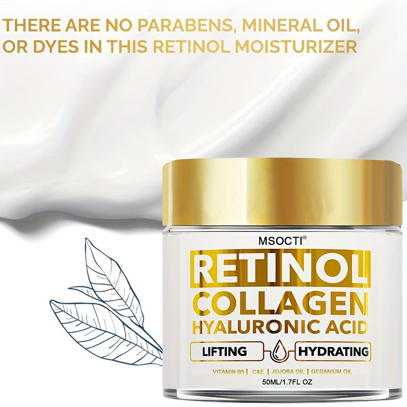 Facial care
50ml Retinol Collagen Hyaluronic Acid Face Cream, All In One Moisturizer Cream, Deep Hydrating Firming Skin