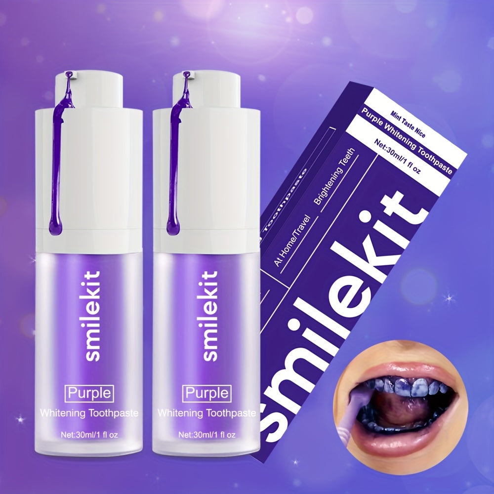 Oral Care
"Sparkling" Minty Fresh Purple Whitening Toothpaste - Deep Clean, Gentle On Gums, Freshens Breath, Portable For Travel & Home Use Disposable Toothbrush With Toothpaste