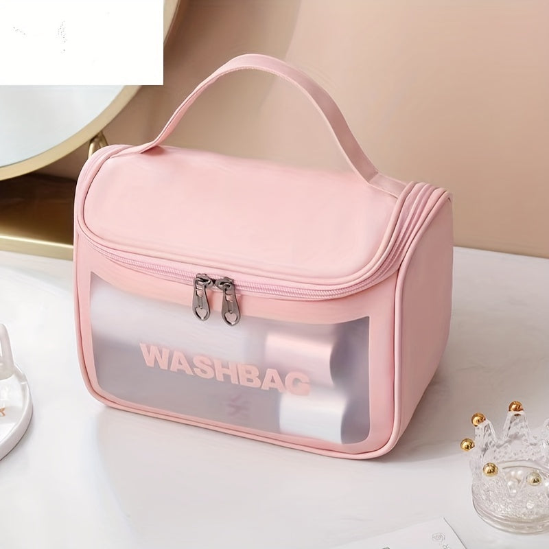 Makeup bags & Storage
Large Cosmetic Bag PVC Translucent PU Clamshell Travel Makeup Bag For Women   Men Hanging Toiletry Bag Waterproof Toiletry Wash Storage Bag For Travel Cosmetic Bathroom