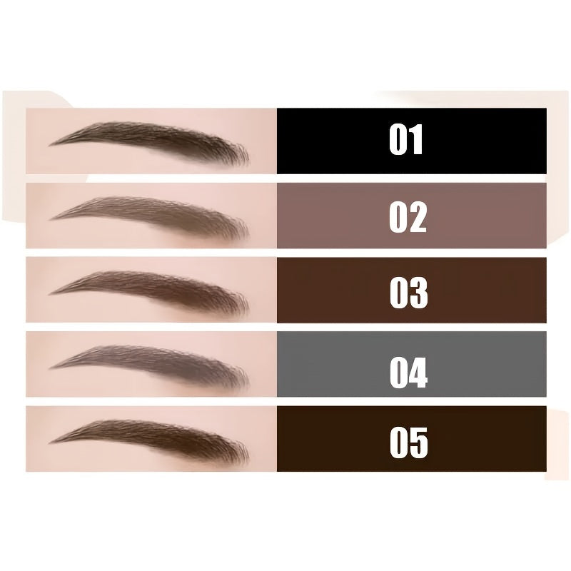 Makeup Waterproof 5 Colors Natural Makeup Double Heads Automatic Eyebrow Pencil Waterproof Long-lasting Easy Ware Eyebrow Pen With Eyebrow Brush