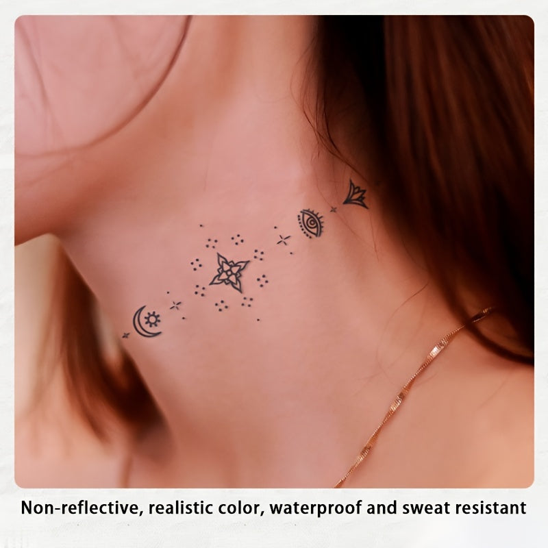 Temporary Tattoos
Fruit Juice Herbal Tattoo Stickers For Women, Simple Lines, Waterproof, Tattoo Stickers