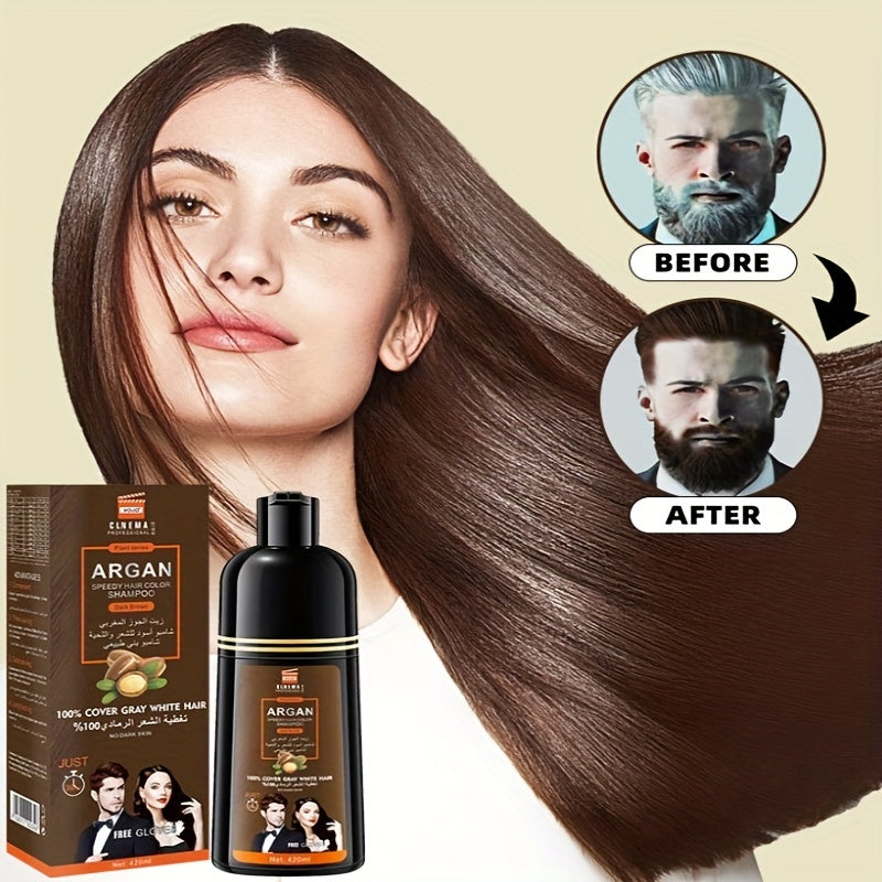 Hair Care
420ml Hair Dye Shampoo With Plant Extracts - Mildly Dyes Hair Without Hurting It - Dyeing For Long-Lasting Color For Women Men