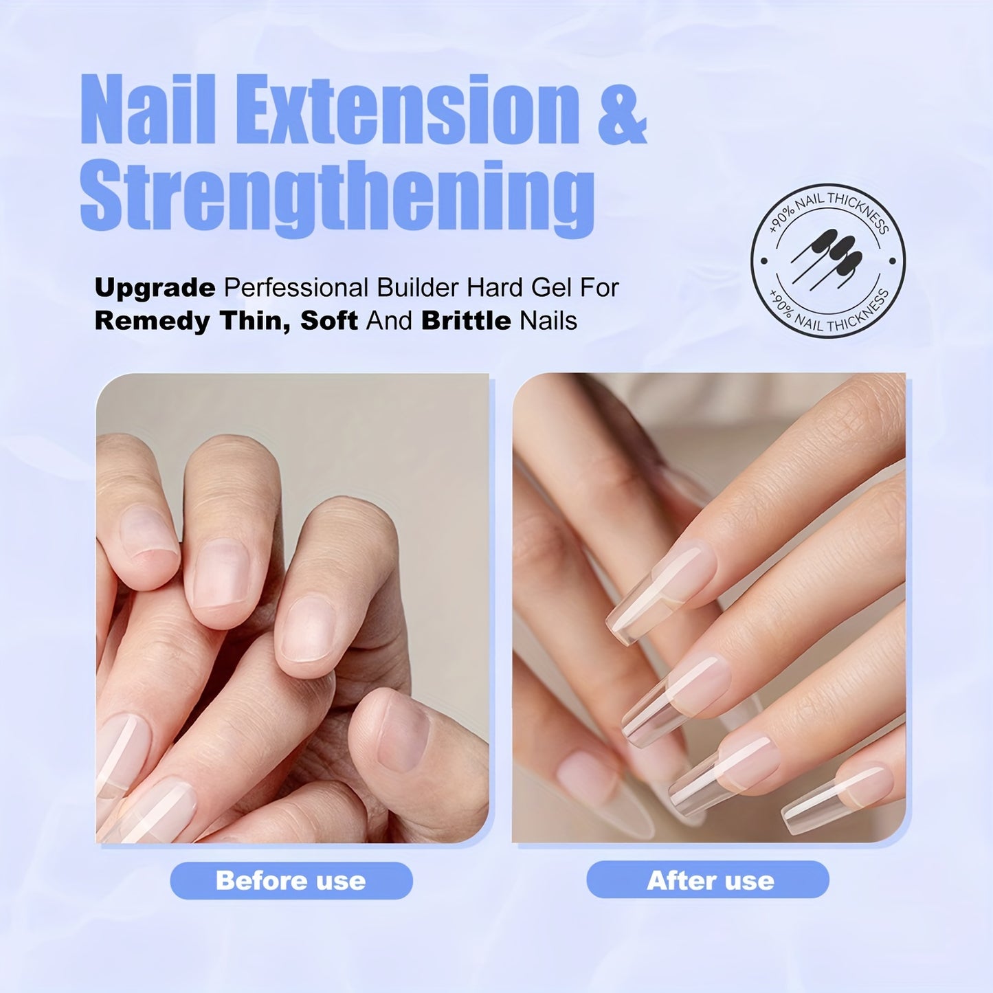 Nails
3pcs Nail Extension Gel Kit - Clear & Nude Pink, Long-Lasting Manicure Designs, Professional Salon Quality, Alcohol-Free & Lead-Free For Home Nail Art Gel Nail Polish Set Gel Nail Polish Color Set