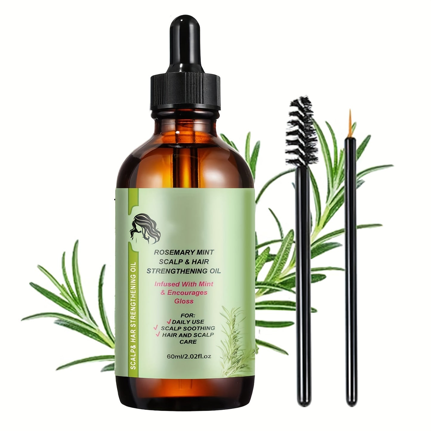 Hair Care
"Strength-Boosting" Rosemary & Mint Scalp And Hair Strengthening Oil - Moisturizing, For All Hair Types, Unisex Oil Scalp Massager