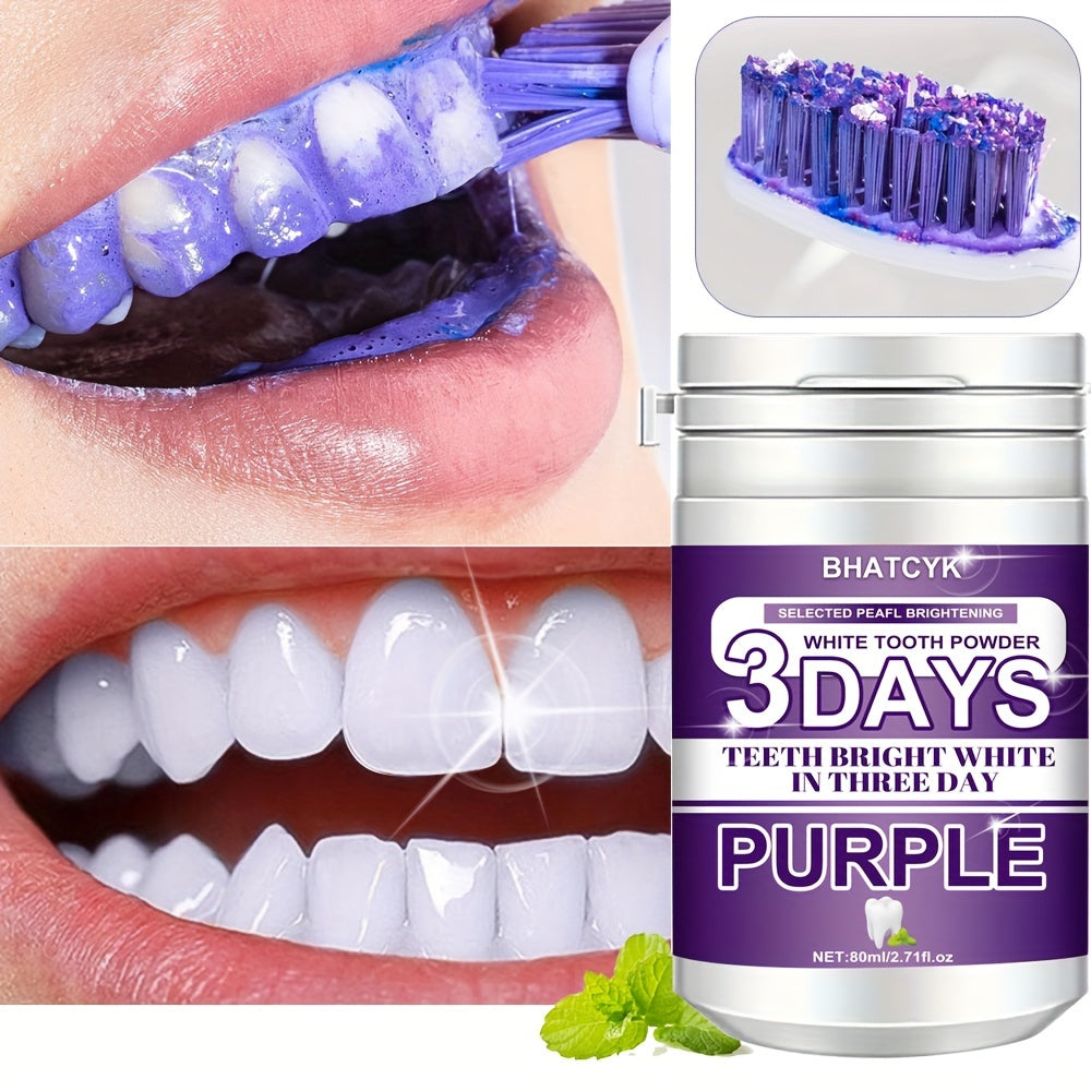 Oral Care
Purple Teeth Whitening Powder, Deep Cleaning Formula, Fresh Mint Flavor For Daily Oral Care, Travel Size