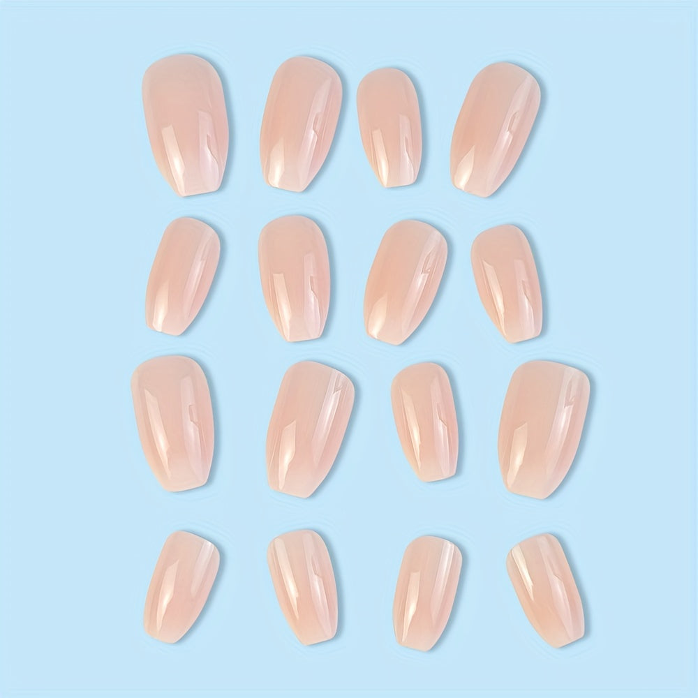 Nails
"Charming Coffin" 24pcs Set Of Chic Pink Gradient Press-On Nails - Glossy Short Coffin Shape, Ballet Style Fake Nails For Women & Girls Press On Nails For Women Coffin Short Coffin Press On Nails For Women