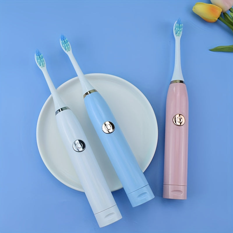 Oral Care
Jiabeimei Soft Bristle Electric Toothbrush For Adults - Battery-Powered, Portable Design With Replacement Heads