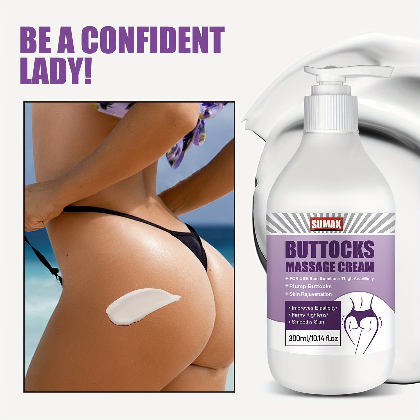 Personal Care
300ml Collagen And Stem Cell Butt Massage Cream - Firms And Lifts The Buttocks For A Natural And Bouncy Look, Creating The Brazilian Buttocks Look