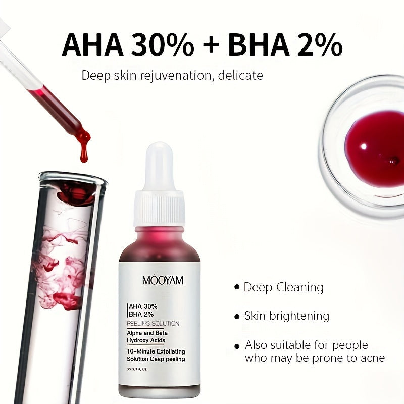 Facial care
AHA 30% + BHA 2% Peeling Solutions, 30% AHA Glycolic Acid Peel With Lactic Acid Aloe Vera, Facial Exfoliator Exfoliating Peel Serum For Pimple Spot 1 Fl Oz