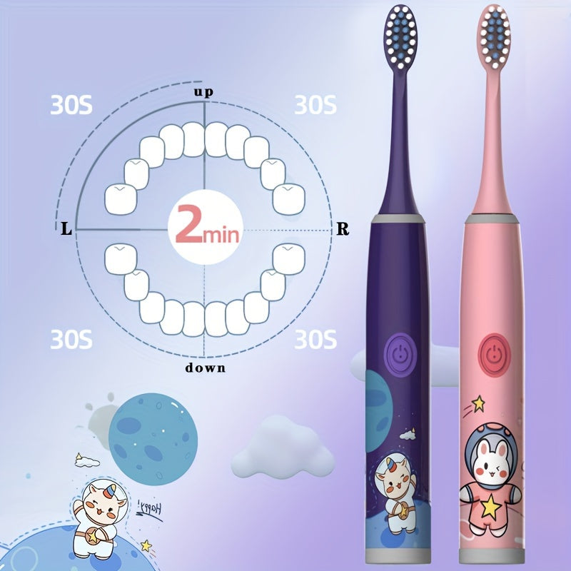 Oral Care
Children's Cartoon Electric Toothbrush with 7 Replacement Brush Heads - The Ideal Choice for Children Aged 4-14 - Promotes Healthy Oral Hygiene and Effective Oral Care (Battery Not Included)