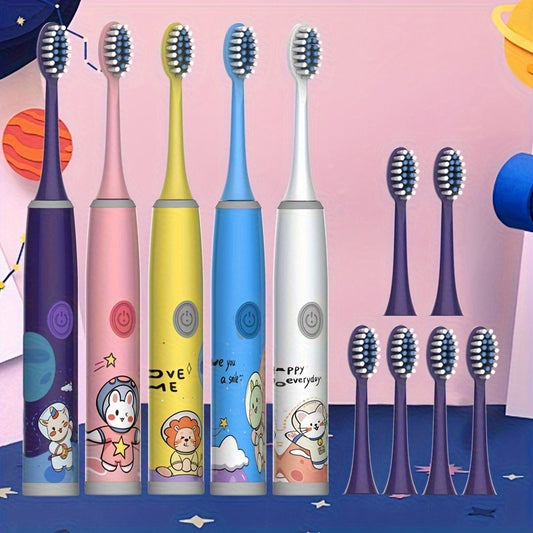 Oral Care
Children's Cartoon Electric Toothbrush with 7 Replacement Brush Heads - The Ideal Choice for Children Aged 4-14 - Promotes Healthy Oral Hygiene and Effective Oral Care (Battery Not Included)