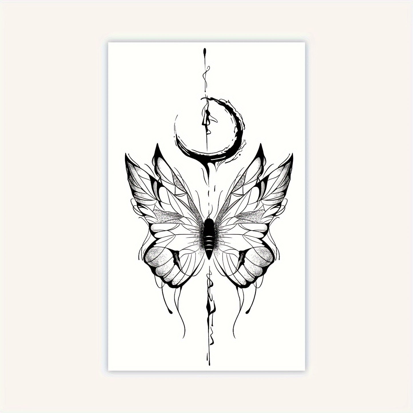 Temporary Tattoos
Chic Butterfly & Crescent Moon Temporary Tattoo Sticker - Waterproof, Lasts 1-3 Days, Perfect For Fashionable Women Temporary Tattoos For Women Waterproof Waterproof Tattoos For Women