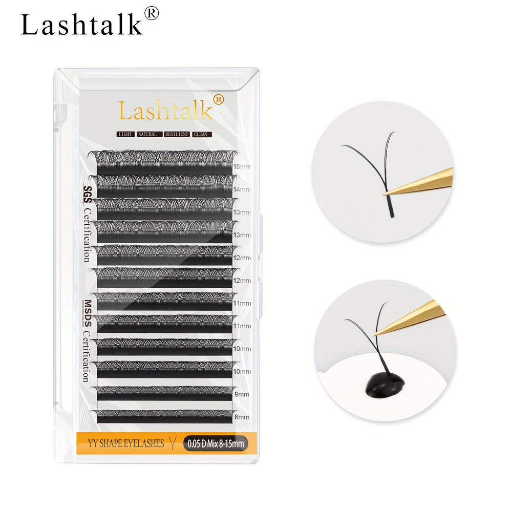 False Eyelashes
YY Shape Cluster Lashes, Handmade Eyelash Extensions False Eyelashes 0.05mm Thickness C/D Curling Volume Lashes Makeup Tool