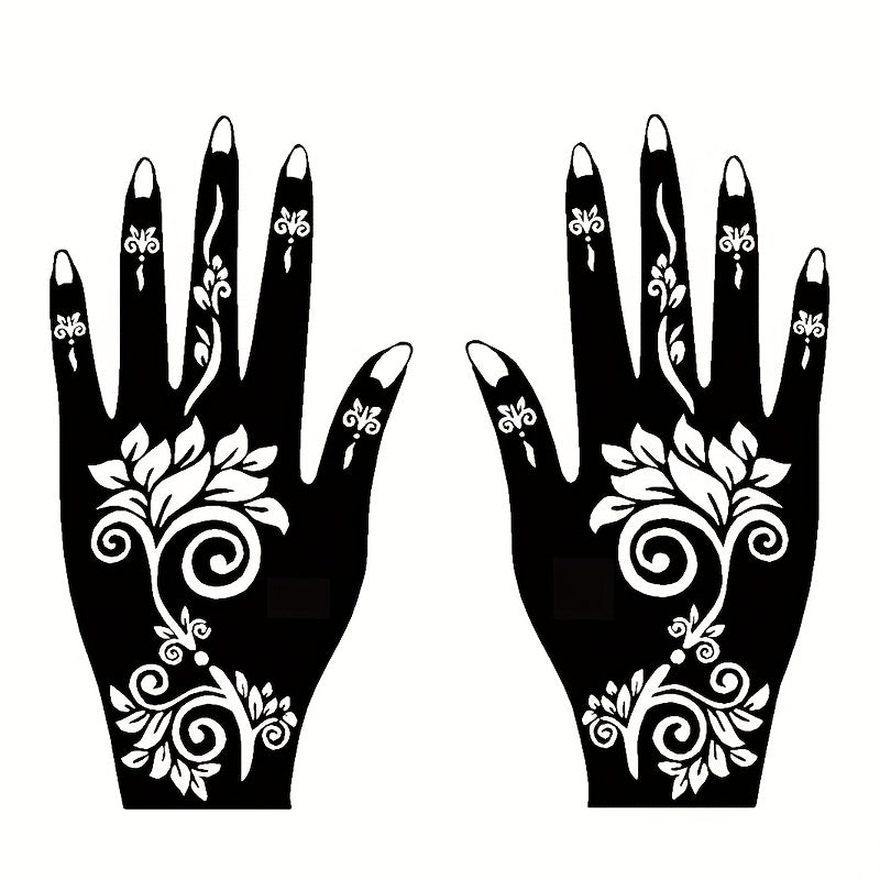 Temporary Tattoos
Tattoo Stencil Women Normal Size Temporary Tattoo Templates Body Art Designs Self-Adhesive Reusable Hand Tattoo Stencils Stickers Flower For Adults Women Left And Right Hands Kit Body Paint DIY