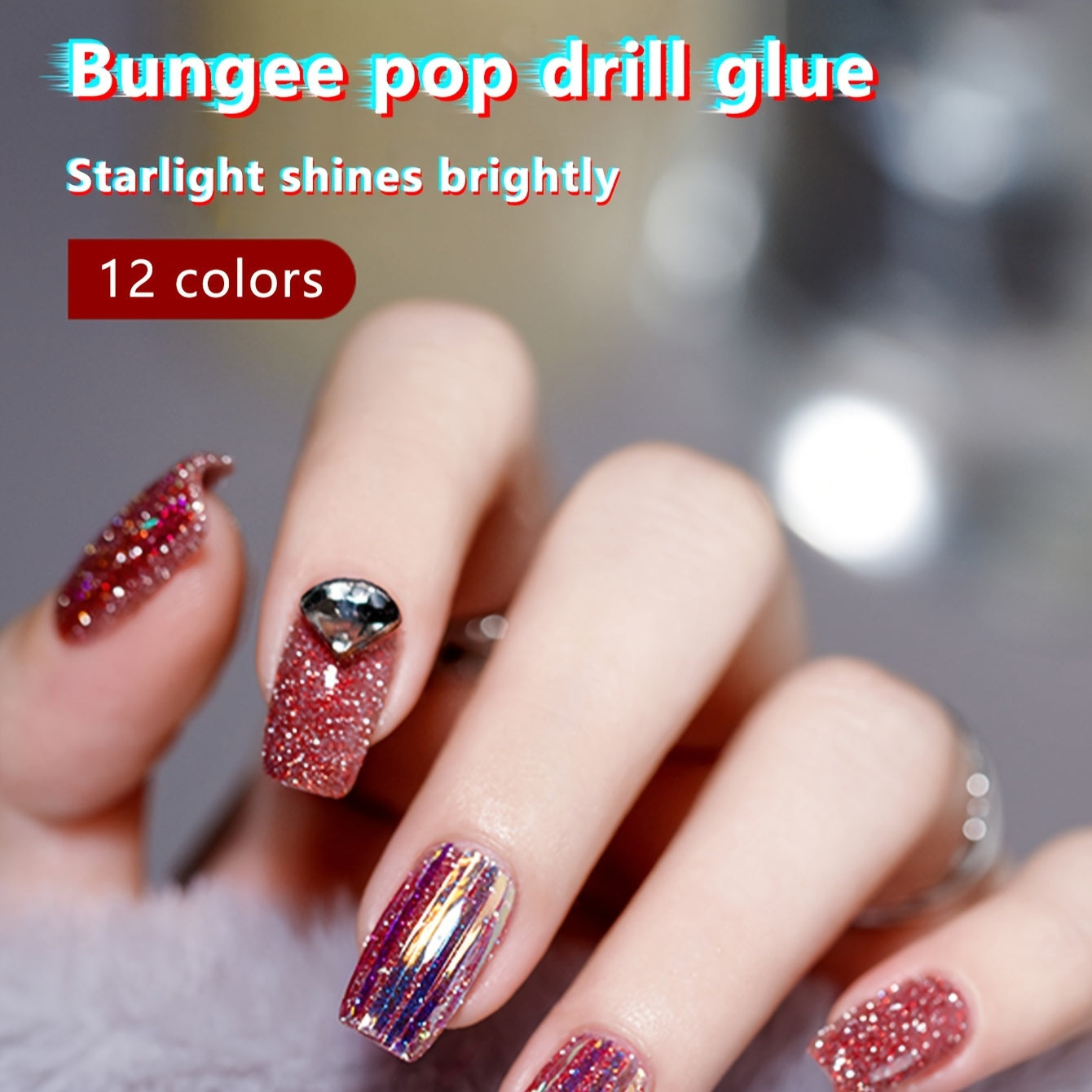 Nails
Gel Polish, Sparkling Glittery Burst Manicure Gel, Nail Salon Shine At Home