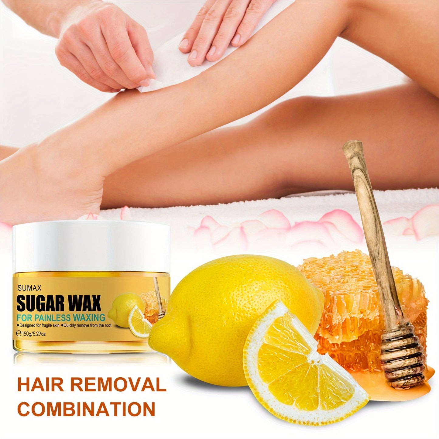 Shave & Hair Removal
150g Honey Lemon Wax, Natural Ingredients, Efficient Hair Removal Effect, Mild Skincare Formula, Sugar Wax For Painless Waxing