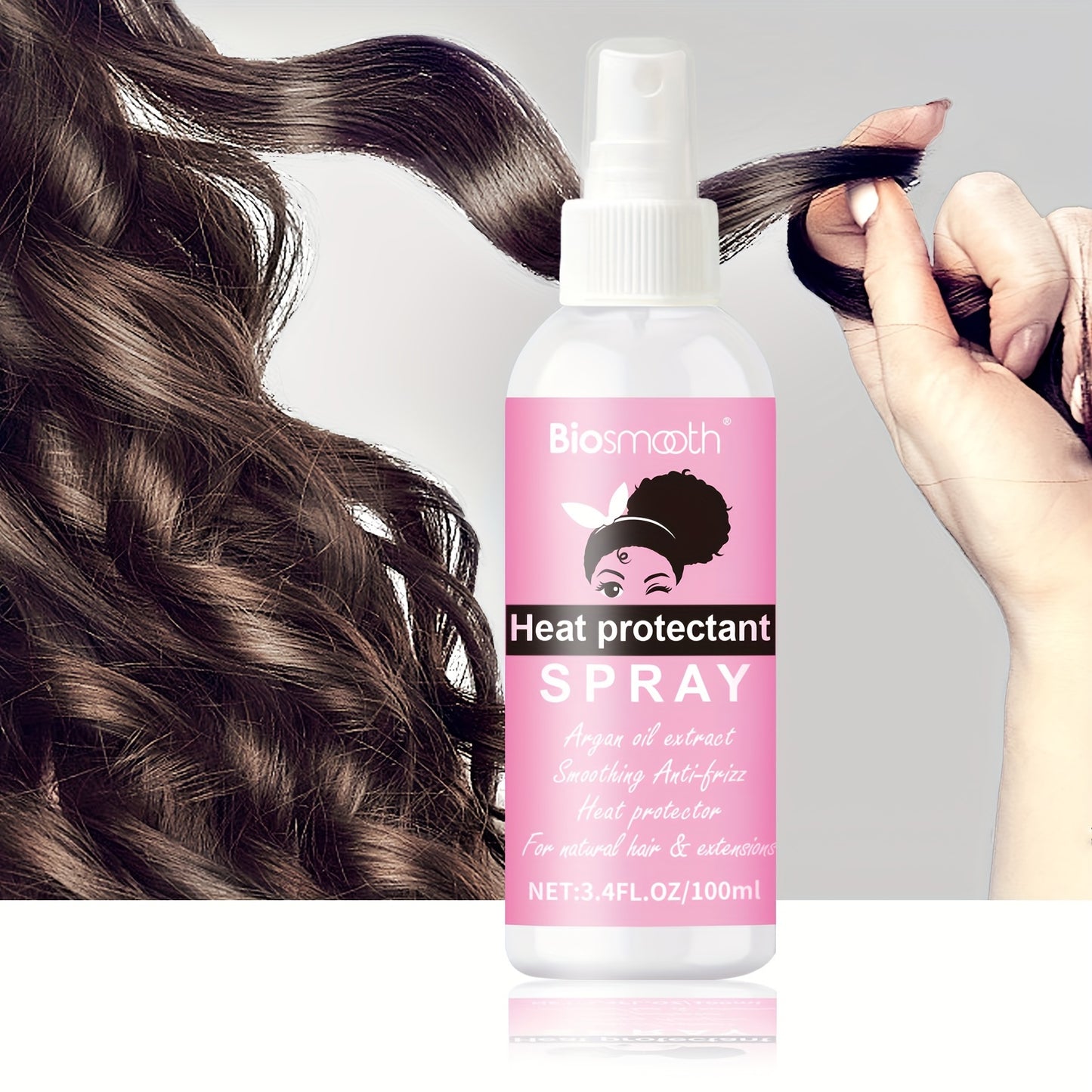 Hair Care
100ml Heat Protectant Spray, Safe Ingredients, Keratin Smoothing Heat Protection Spray