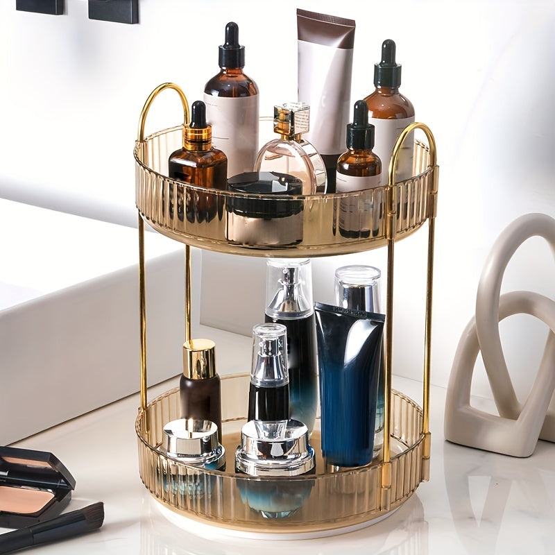 Makeup bags & Storage
360° Rotating Shelving Makeup Organizer - DIY Adjustable Carousel Spinning Holder Rack - Large Capacity Cosmetic Storage Box