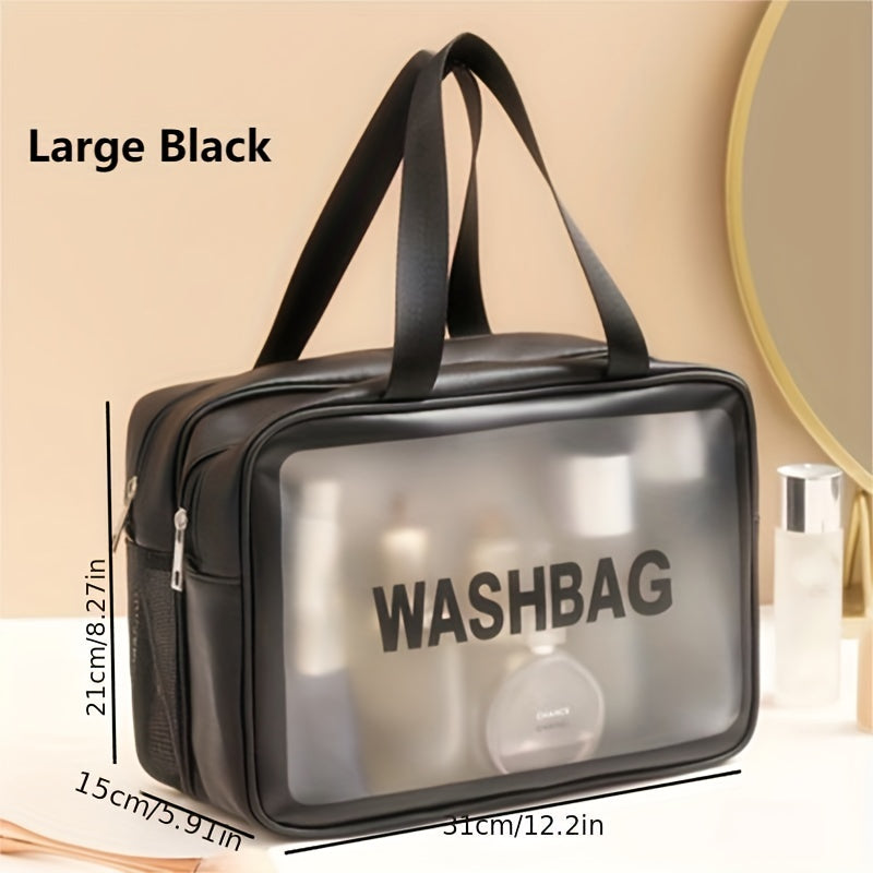 Makeup bags & Storage
Large Capacity Waterproof Makeup Bag with Double-Layer Finishing Storage and Zipper Handle for Travel and Skin Care Products