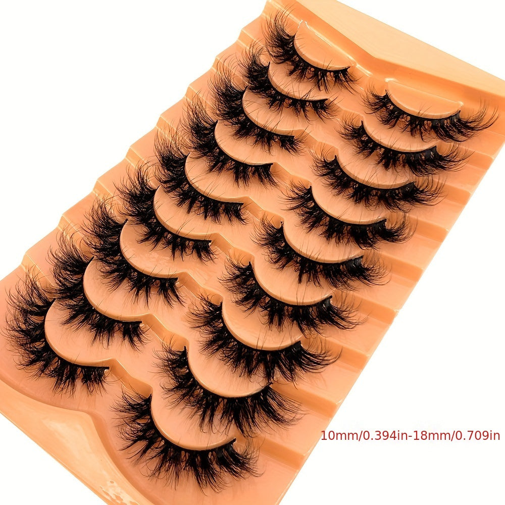 False Eyelashes
9 Pairs Eyelashes Makeup Soft Fluffy 3D Faux Mink False Eyelashes Thick Handmade Volume Natural Look Fake Lashes