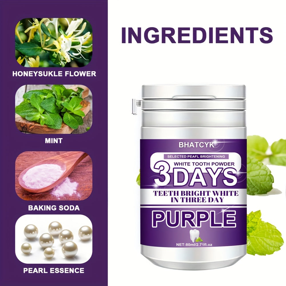 Oral Care
Purple Teeth Whitening Powder, Deep Cleaning Formula, Fresh Mint Flavor For Daily Oral Care, Travel Size