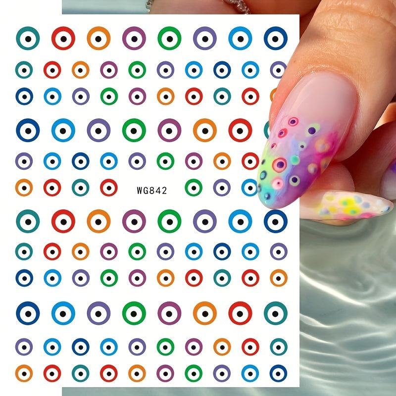 Nails
3D Evil Eye Nail Art Stickers - Self-Adhesive Witch Nail Decals for Manicure Designs - Perfect Gift for Women and Girls