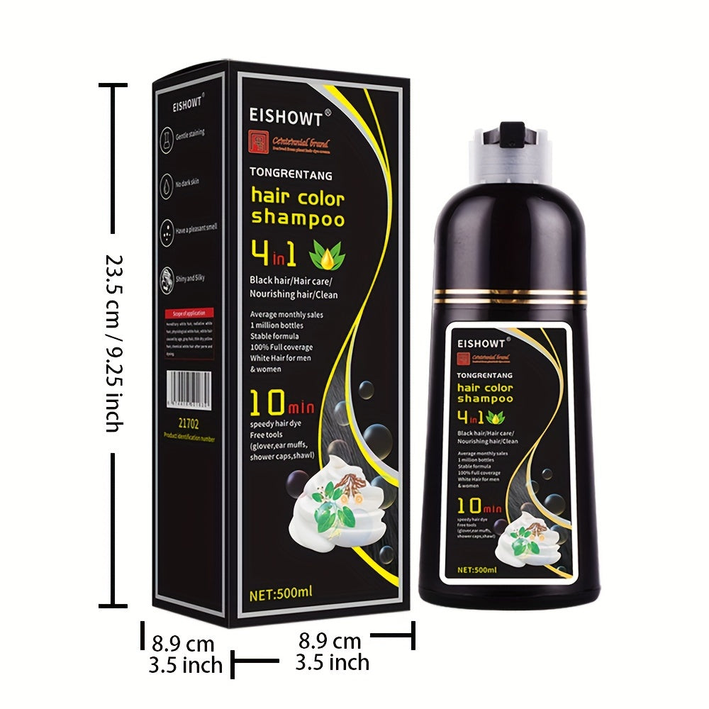 Hair Care
500ml Hair Color Sahmpoo, 10-Minute Fast Application, All In One Natural Plant Hair Color Cream