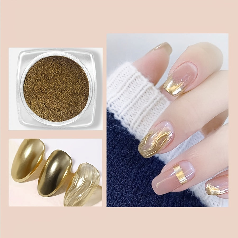 Nails
Magic Mirror Chrome Nail Powder Holographic Laser Silvery Golden Nail Powder Pigment, Shinny Glitter Nail Art Dust Nail Powder For Manicure Decorations