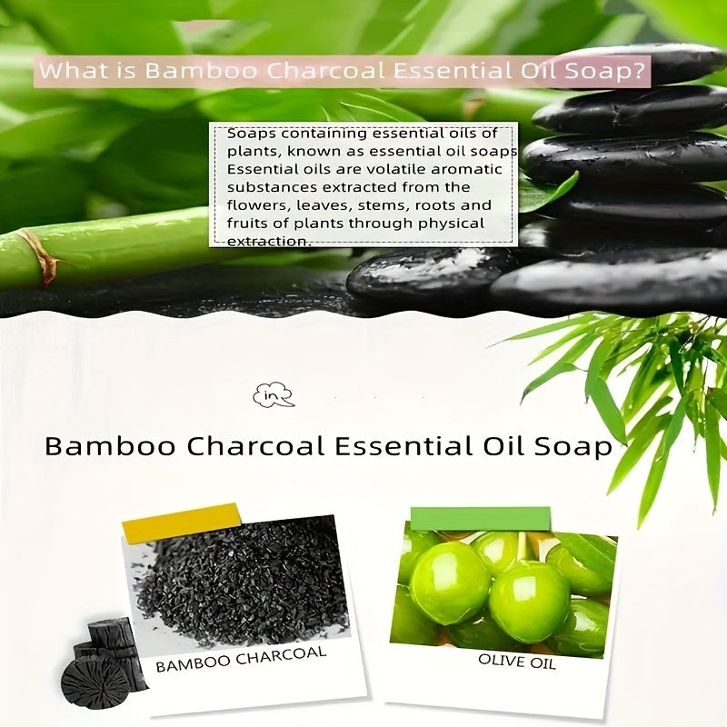 Personal Care
Bamboo Charcoal Handmade Cleansing Soap, Dark Women's Cleansing Cleansing Darkening Soap