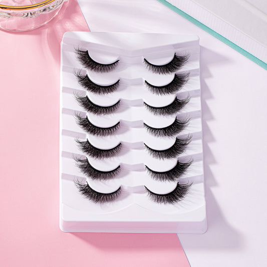 False Eyelashes
7 Pairs False Eyelashes, Faux Mink Hair Lashes, Eye End Lengthening Cat Eye Lashes, Fluffy Soft Dramatic Eyelashes