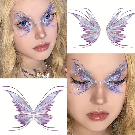 Temporary Tattoos
Glitter Butterfly Temporary For Women, 4pcs Fake Colorful Glitter Flower Butterfly Wings Rose Makeup Tattoo Waterproof Face Eye Birthday Party Decorations Gifts