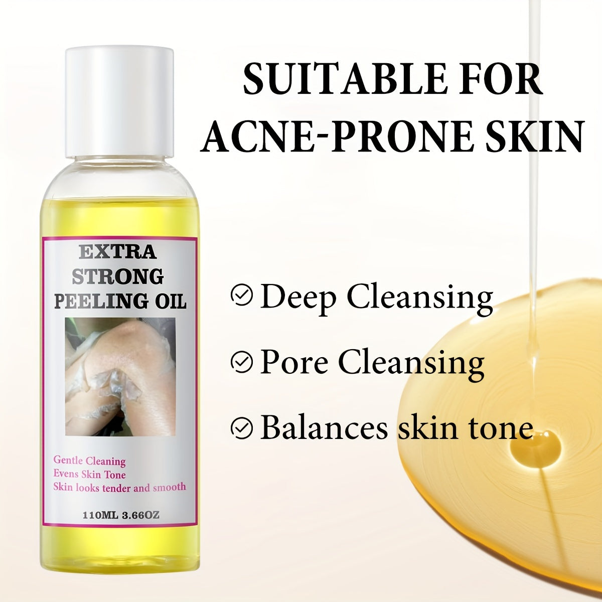 Facial care
Even Complexion Oil For Dark Skin, Yellow Even Complexion Oil With Salicylic Sodium Hyaluronate, Strong smoothes the skin Extra Strength, Even Complexion Solution For Body All Skin Type