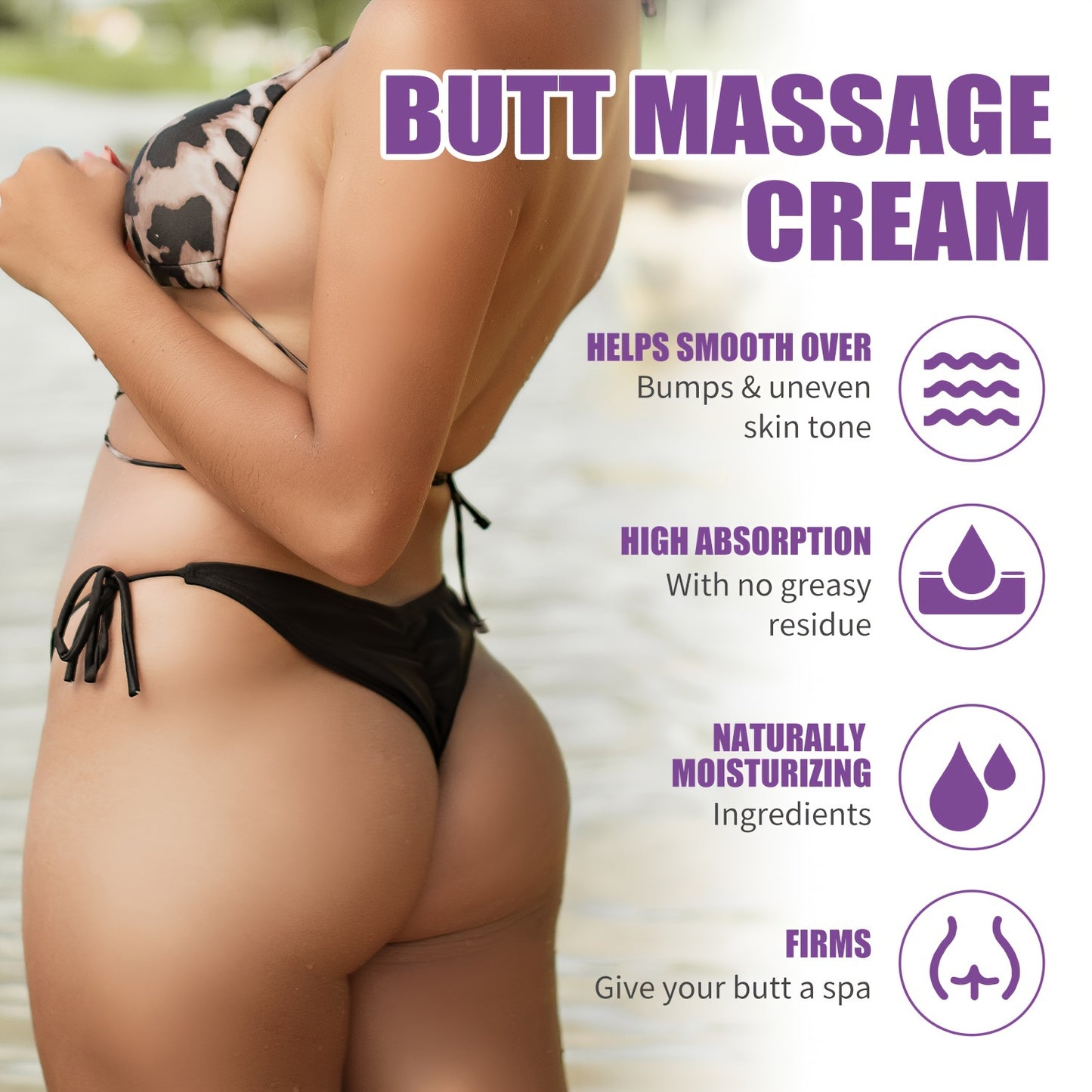 Personal Care
300ml Collagen And Stem Cell Butt Massage Cream - Firms And Lifts The Buttocks For A Natural And Bouncy Look, Creating The Brazilian Buttocks Look