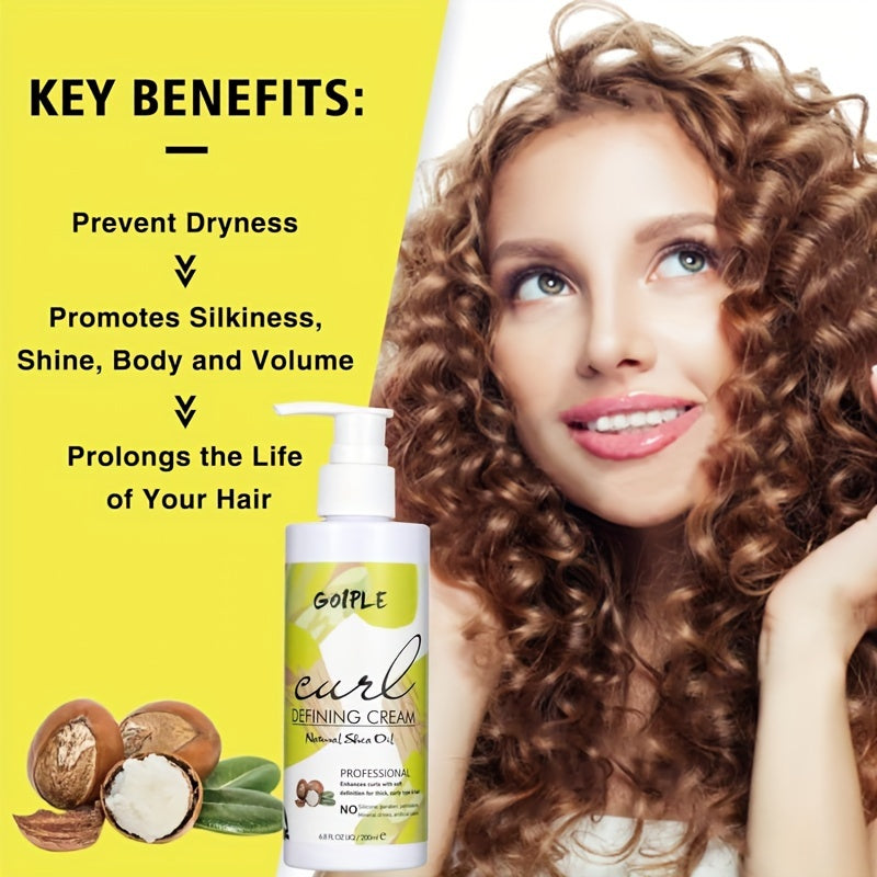 Hair Care
1PC Curl Defining Cream For Curly Hair - Curling Perfection Wavy Hair Products Curl Cream, Hair-Smoothing Anti-Frizz Cream To Define All Natural Curl Types & Hair Textures