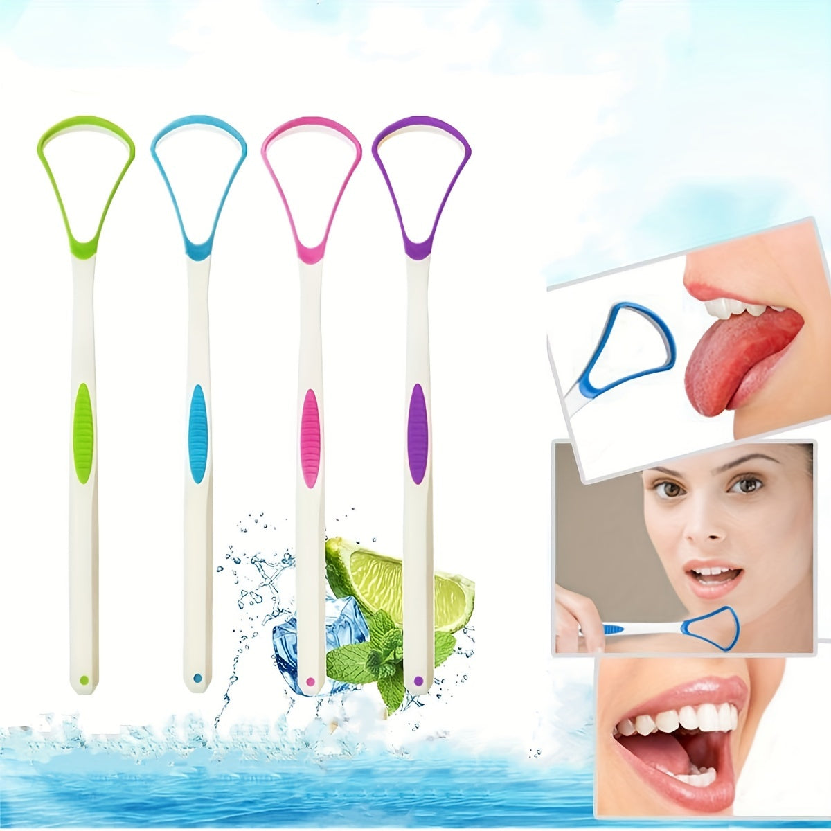 Oral Care
4pcs Tongue Scraper, Tongue Coating Scraper, Fresh Breath For Oral Care, Tongue Cleaners, Tongue Cleaning Tools For Adults