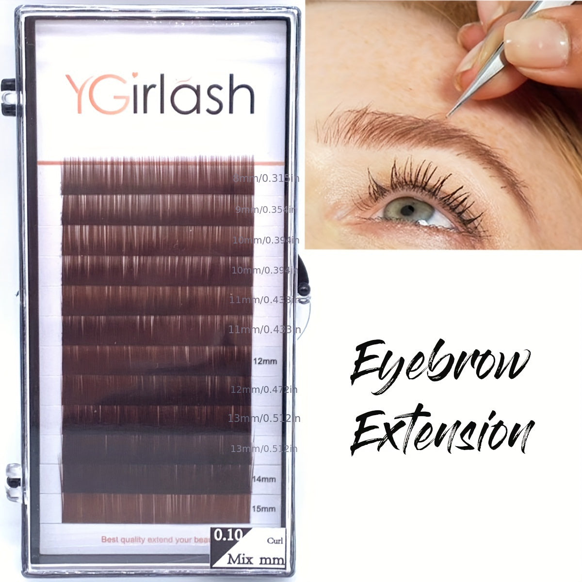 False Eyelashes
0.10 Thickness Permanent Handmade Eyebrow Light Brown Dark Brown Straight Eyebrow Extensions False Eyebrow No Curl Eyelash