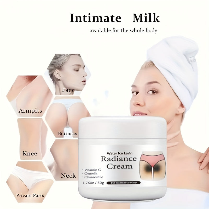 Personal Care
50g Radiance Cream Beauty Skin Cream With Vitamin C, Centella And Chamomile Extract, Underarm, Joint & Private Parts Hydrating Moisturizing Smoothing Skin Rejuvenation Cream