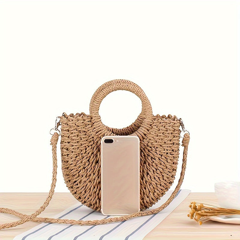 Makeup bags & Storage
Chic Unisex Woven Straw Beach Bag - Versatile Crossbody & Handheld Design, Eco-Friendly Basket For Vacation Essentials Beach Bag Accessories Beach Bags For Women