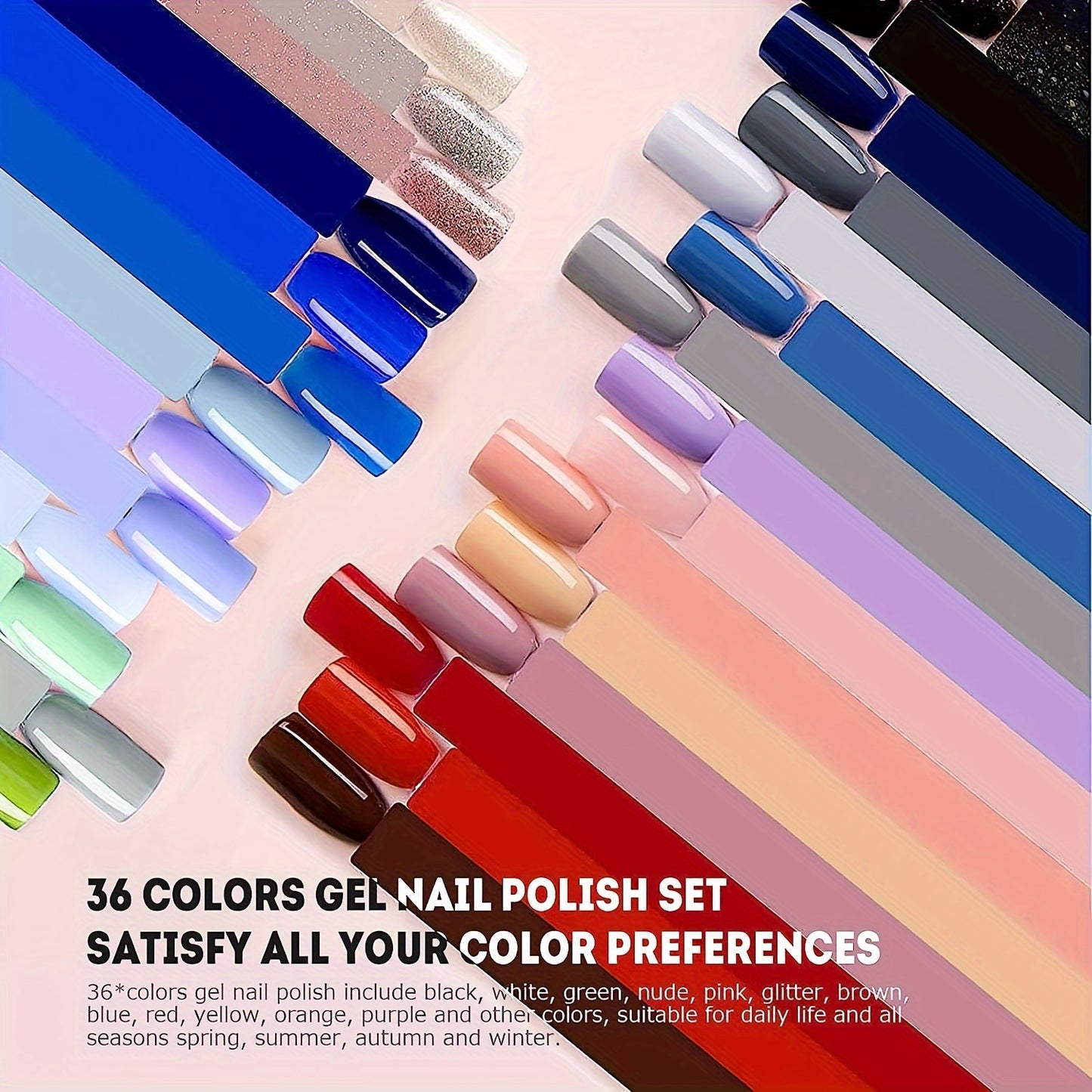 Nails
36 Colors Solid Gel Nail Polish Set, White Red Purple Cream Pudding Gel Polish, UV Soak Off Manicure Solid Mud Gel Polish For Home Nail Art Salon, Christmas Festival Gift, for daily use